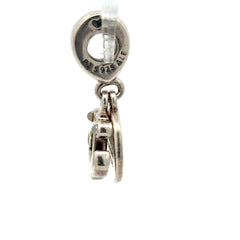 Pandora Silver Anchor Dangle Charm with Red Enamel Hearts
