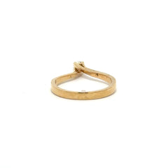 18ct Yellow Gold Bypass Diamond Solitaire Ring