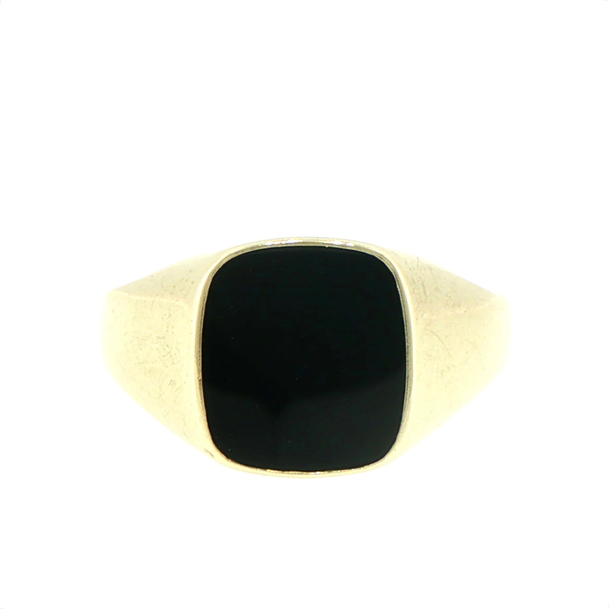 9ct Yellow Gold Black Onyx Signet Ring