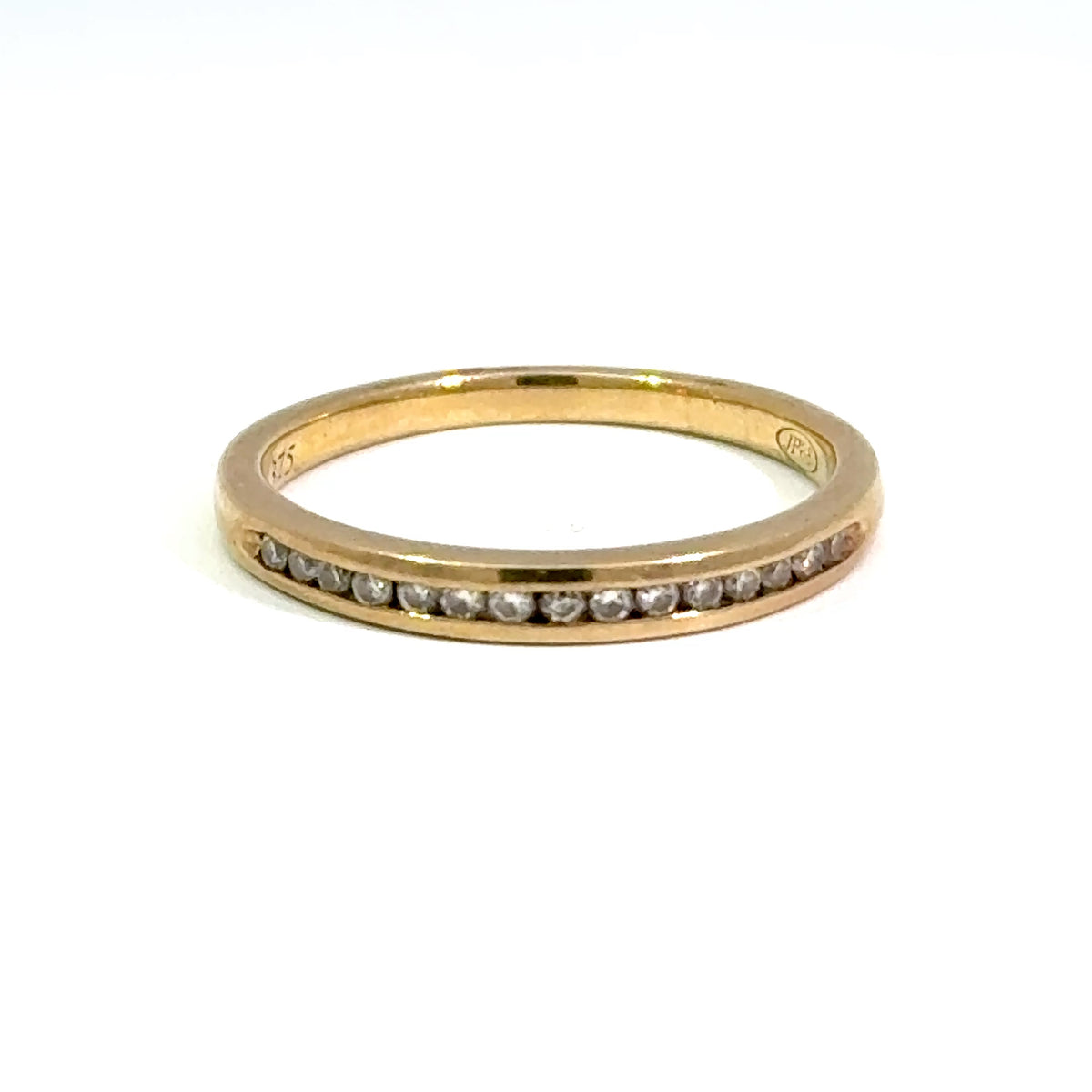 9ct Yellow Gold Diamond Channel Set Eternity Ring