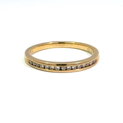 9ct Yellow Gold Diamond Channel Set Eternity Ring