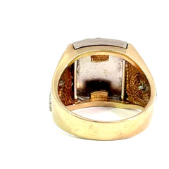 9ct Yellow Gold Cubic Zirconia Scorpion Motif Signet Ring