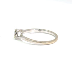9ct White Gold Diamond Cluster Twist Ring