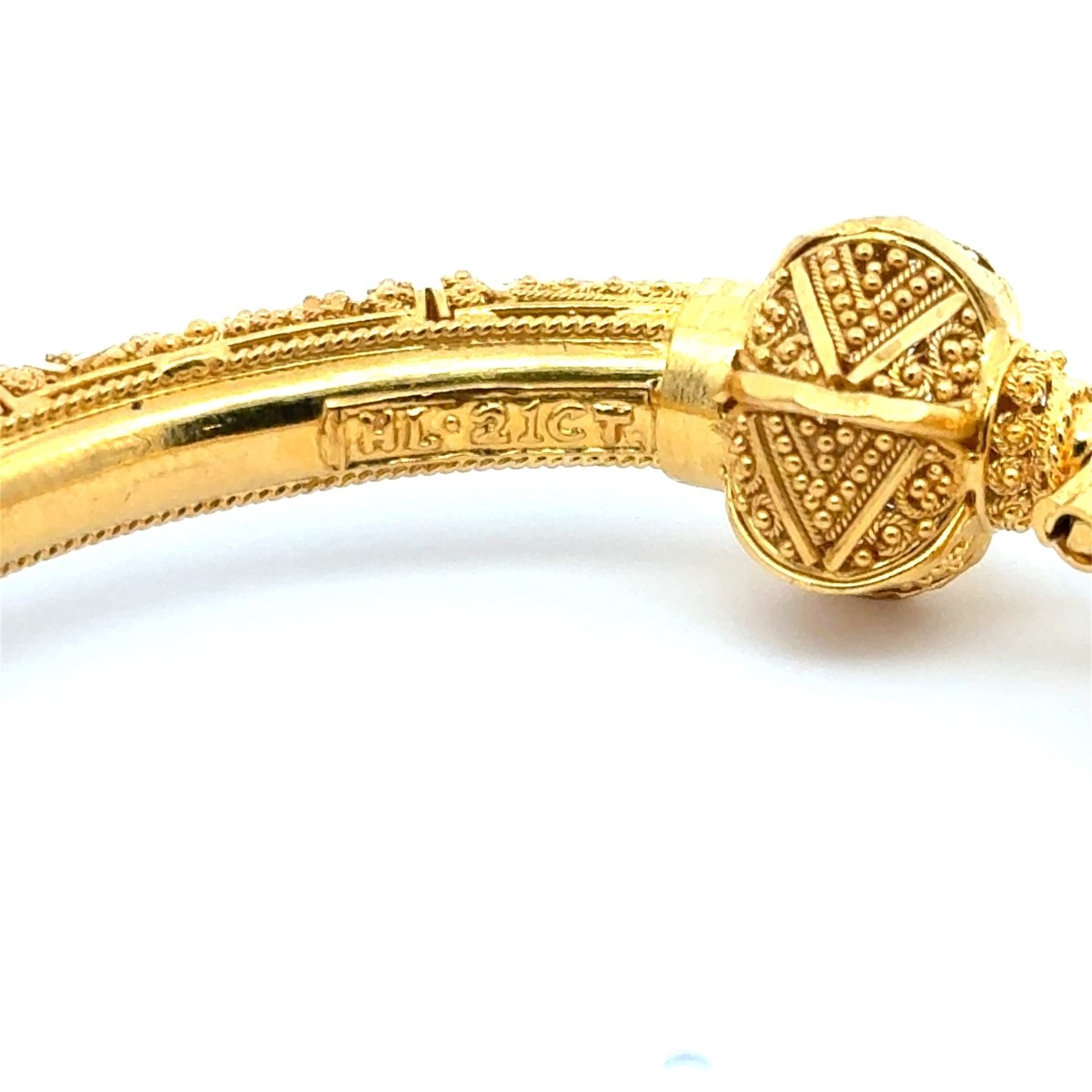 21ct Yellow Gold Filigree Bangle Bracelet - Mega Cash Sydney
