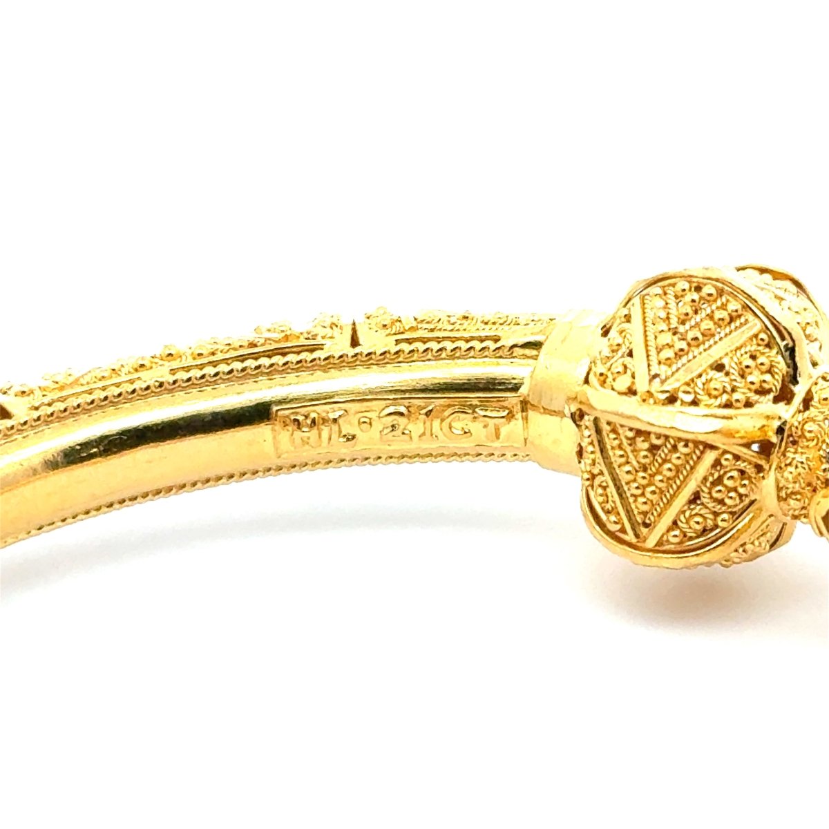 21ct Yellow Gold Filigree Bangle Bracelet - Mega Cash Sydney