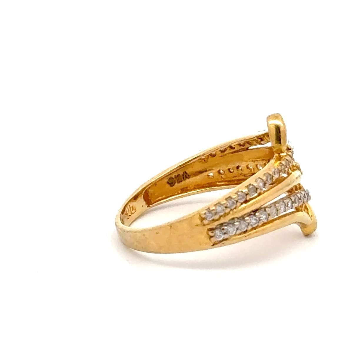 22ct Yellow Gold Intertwining Diamond Multi-Band Ring - Mega Cash Sydney