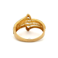 22ct Yellow Gold Intertwining Diamond Multi-Band Ring - Mega Cash Sydney