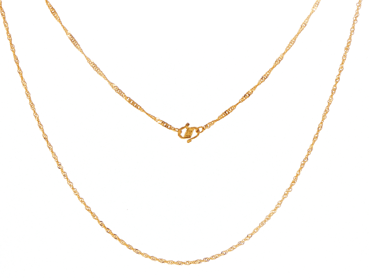 22ct Yellow Gold Twisted Chain Necklace - Mega Cash Sydney