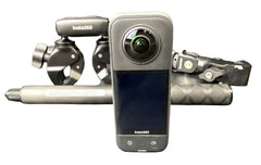 Insta360 X3 Camera - Including Heavy Duty Clamp & Selfie Stick and Support Clamp
