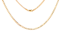 9ct Yellow Gold Classic Flat Curb Link Chain