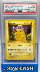 Pokémon - PSA 10 1ST Edition Yellow Cheek Pikachu 58/102
