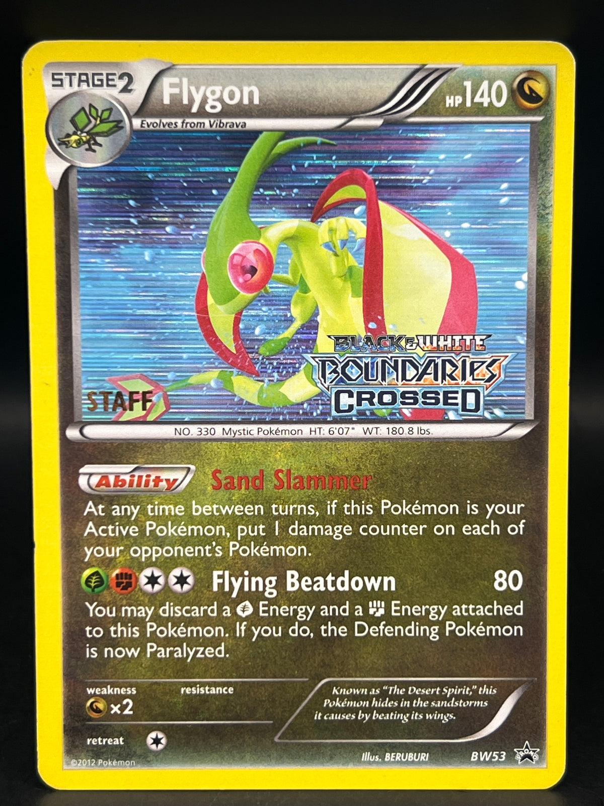 Flygon BW53 Staff Promo Black& White boundaries Crossed