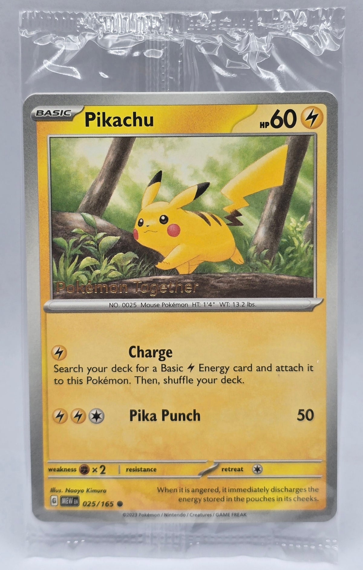 Pokemon - Pikachu 025/165 Pokemon Together Promo - Sealed