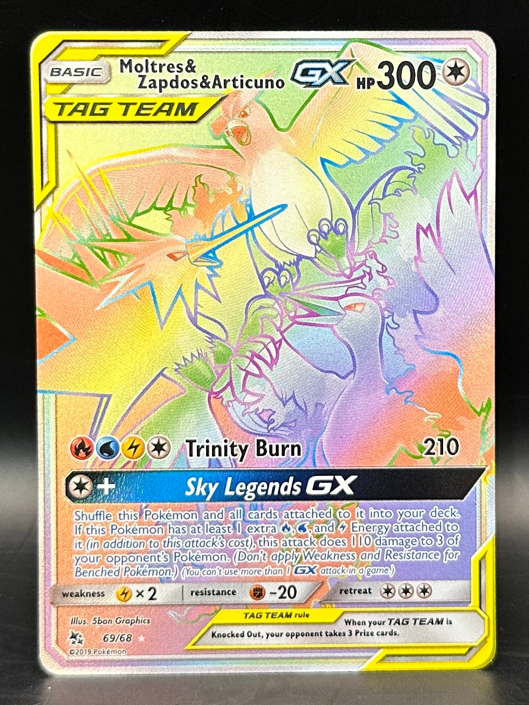 Moltres & Zapdos & Articuno GX - Hidden Fates - 69/68