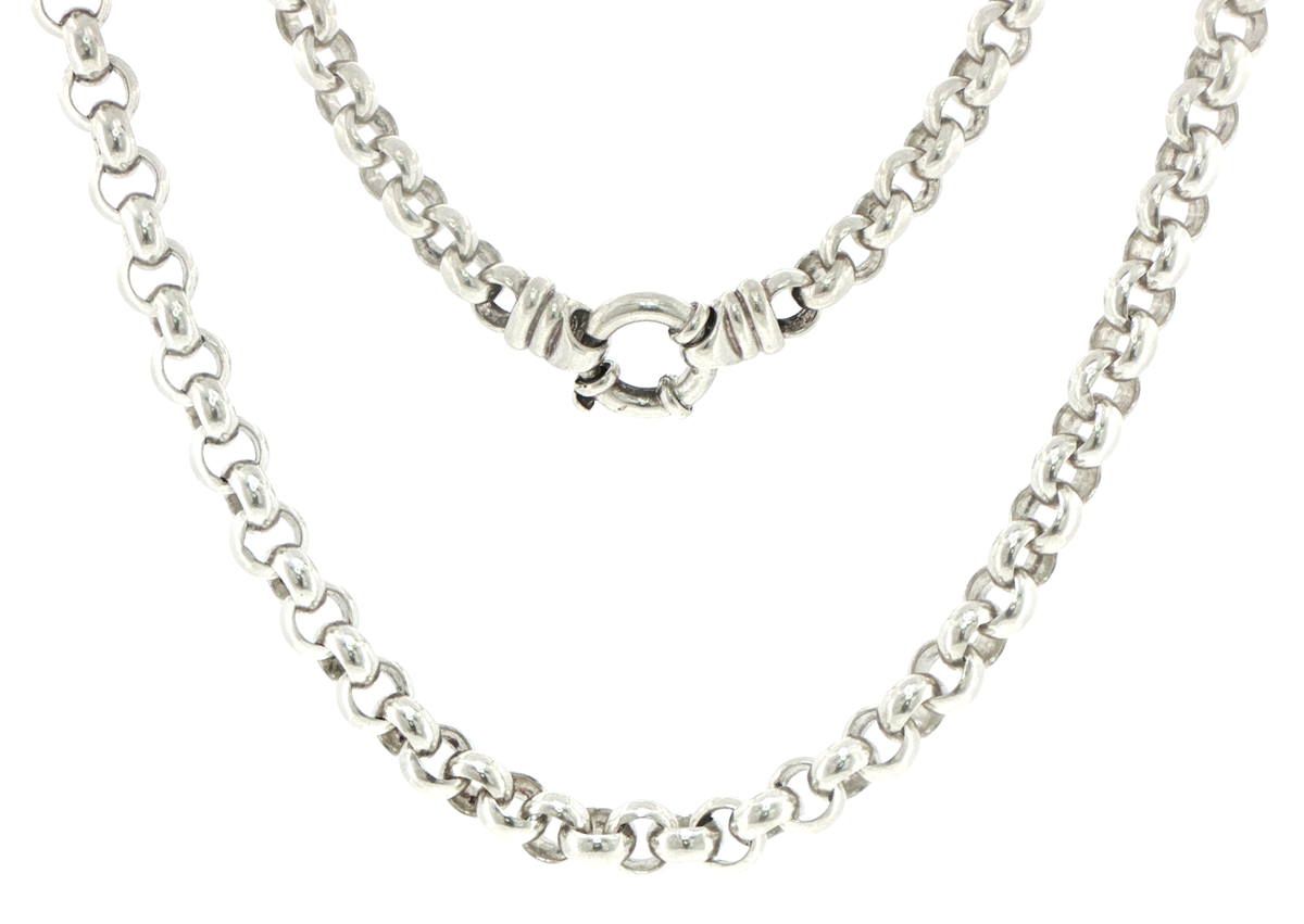 Silver Belcher Chain Necklace