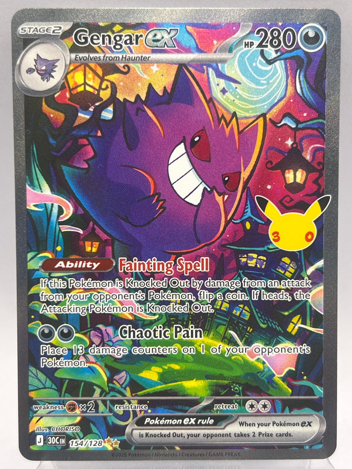 Pokémon - Gengar Ex 154/128 30TH Celebrations