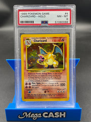 PSA 8 Charizard Holo 4/102 Base Set Unlimited