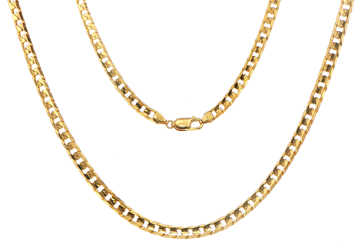 9ct Yellow Gold Cuban Chain Necklace