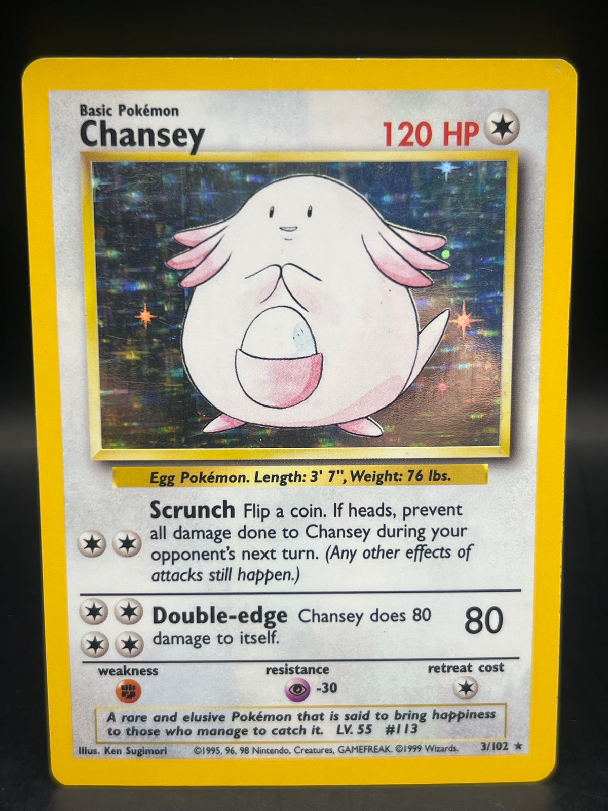 Chansey Holo 3/102 Base Set Unlimited