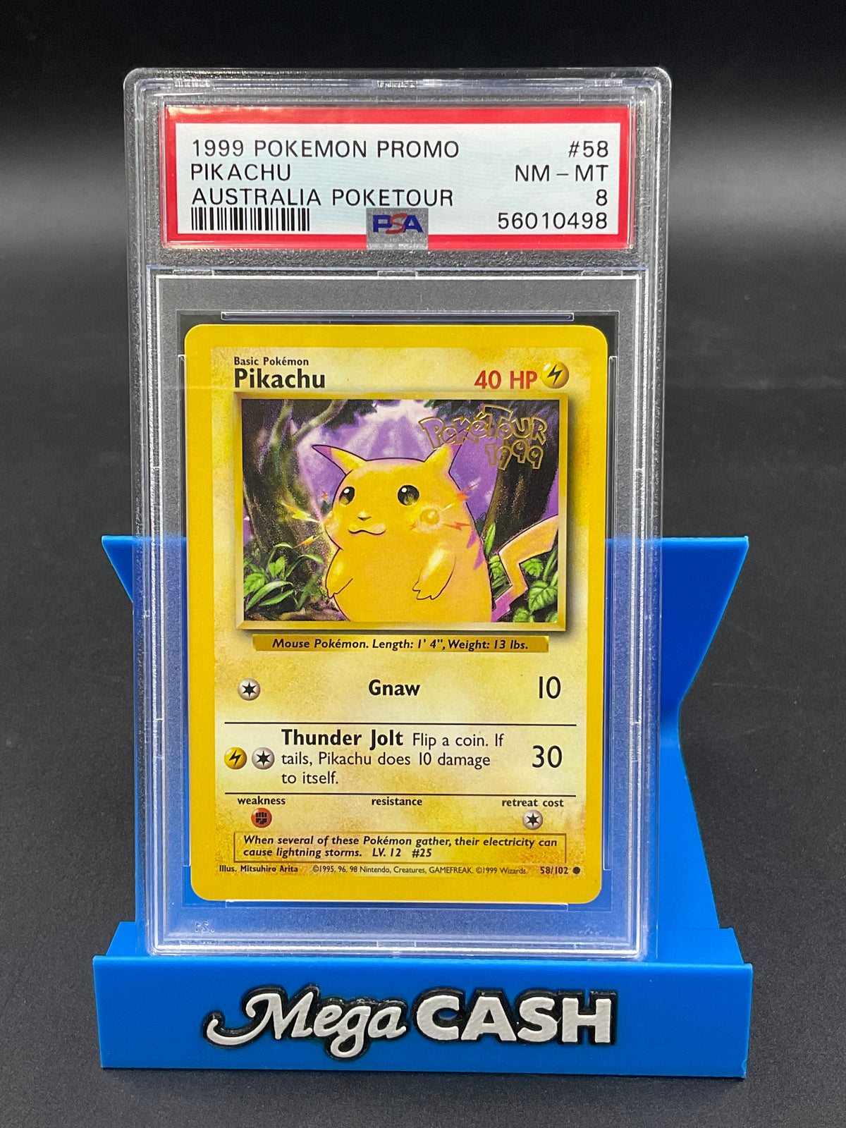 PSA 8 Pikachu 58/102 Poketour 1999