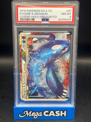 PSA 8 HG &SS Kyogre & Groudon Legends Holo Undaunted 87/90