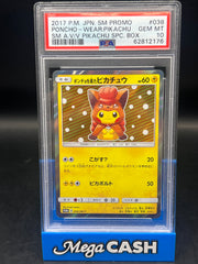 PSA 10 Pikachu Wearing Vulpix ￼Poncho 038/SM-P
