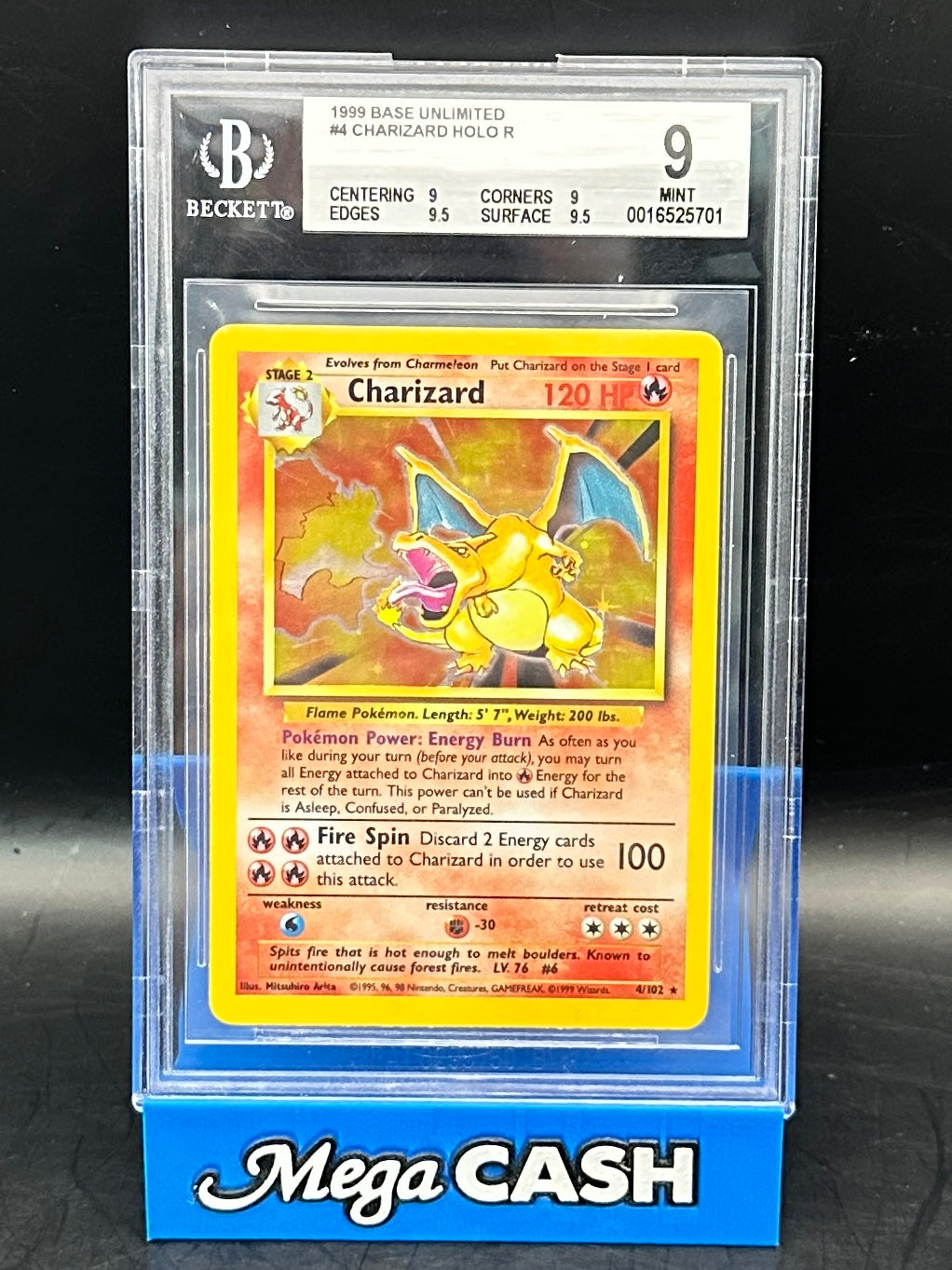 BGS 9 Charizard Holo - 1999 Base Set