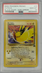 Pokemon PSA 10 Zapdos 23 Black Star Promo Aoki Error