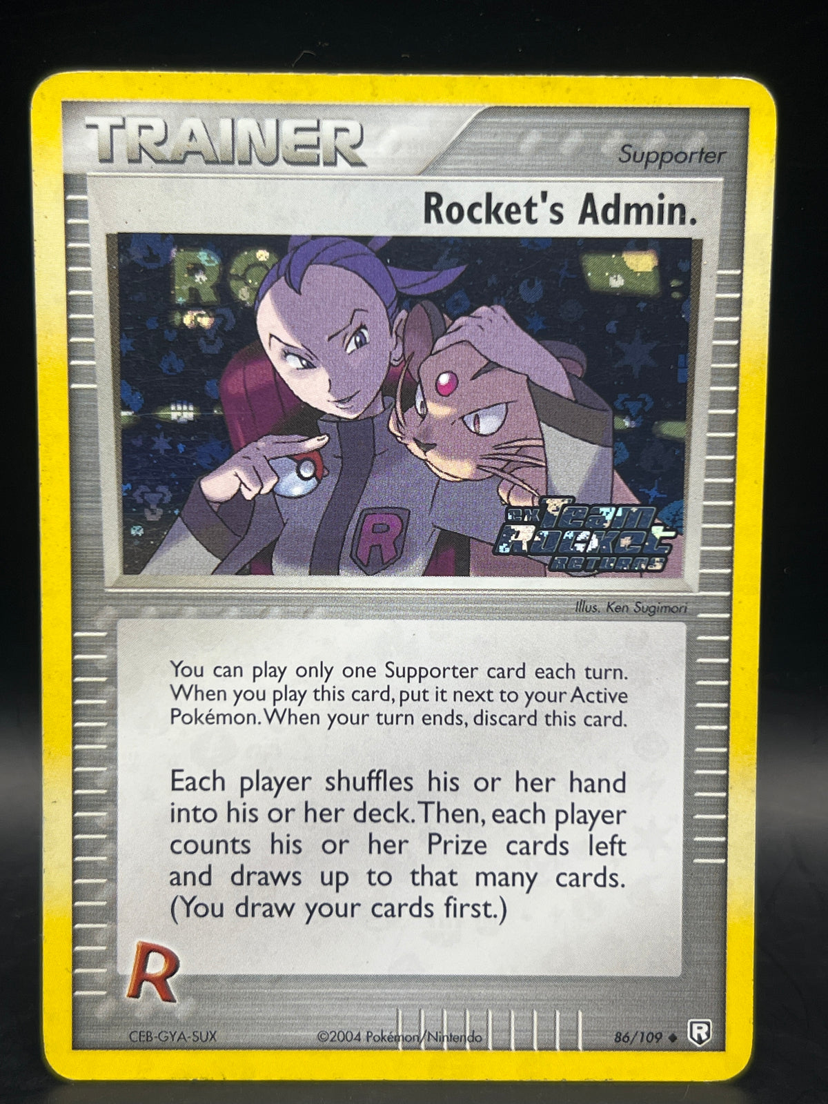 Rocket’s Admin 86/109  Holo Ex Team Rocket Returns