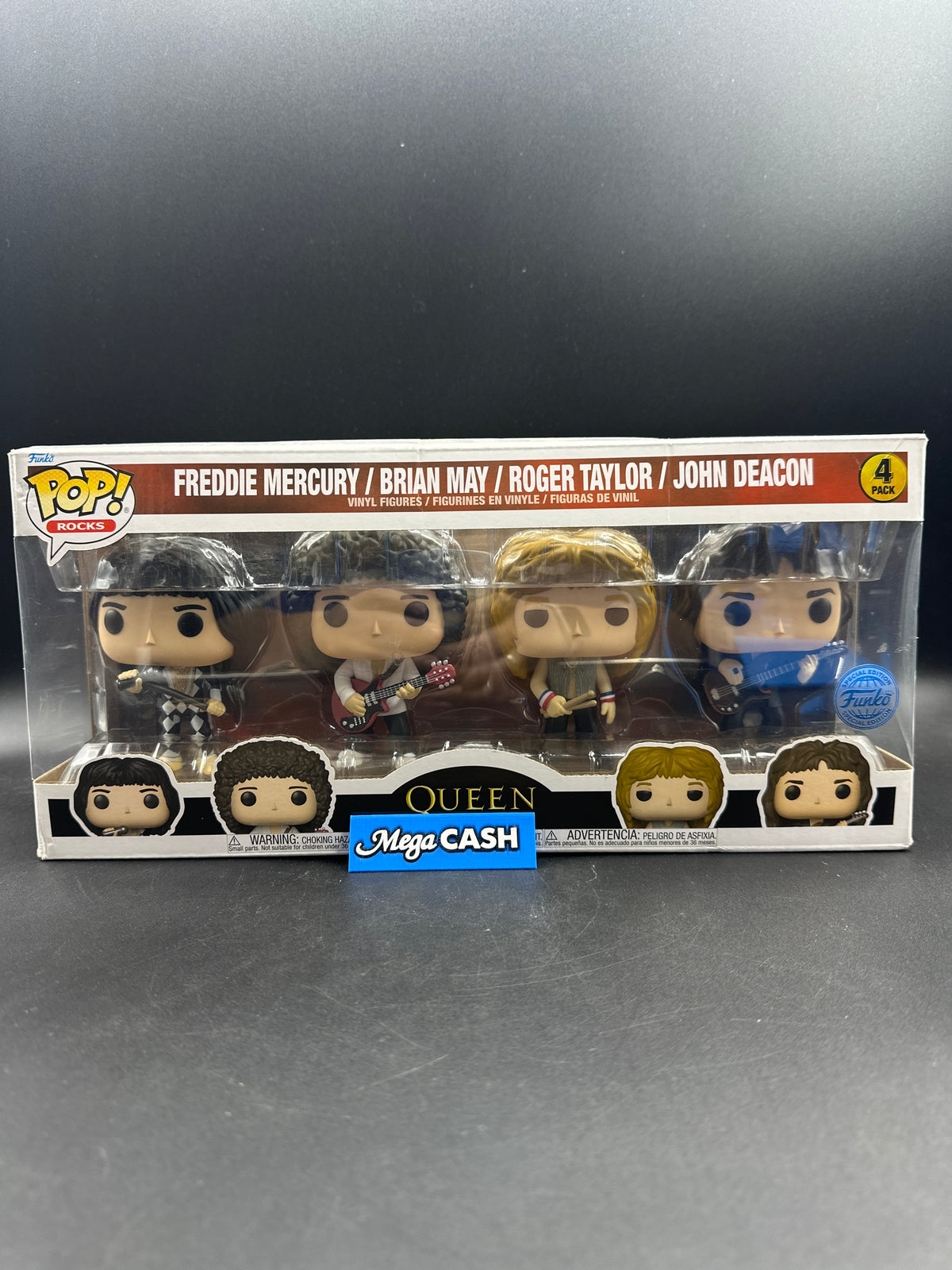 FUNKO POP! FREDDIE MERCURY/BRIAN MAY/ROGER TAYLOR/JOHN DEACON 4PACK QUEEN SPECIAL EDITION