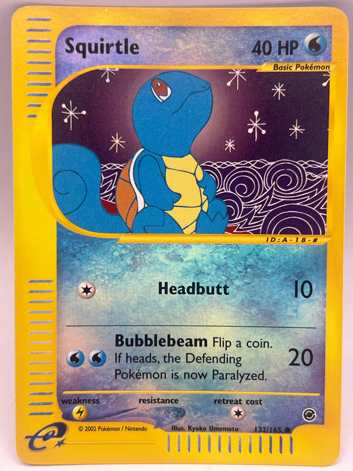 Pokémon - Squirtle 132/165 Rev Holo  Expedition