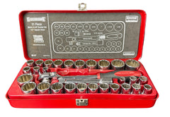 Sidchrome - 31 Piece Metric & A/F Socket Set - 1/2” Square Drive - SCMT14118