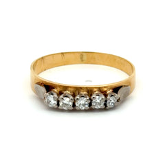 18ct Yellow Gold Five-Stone Diamond Ring