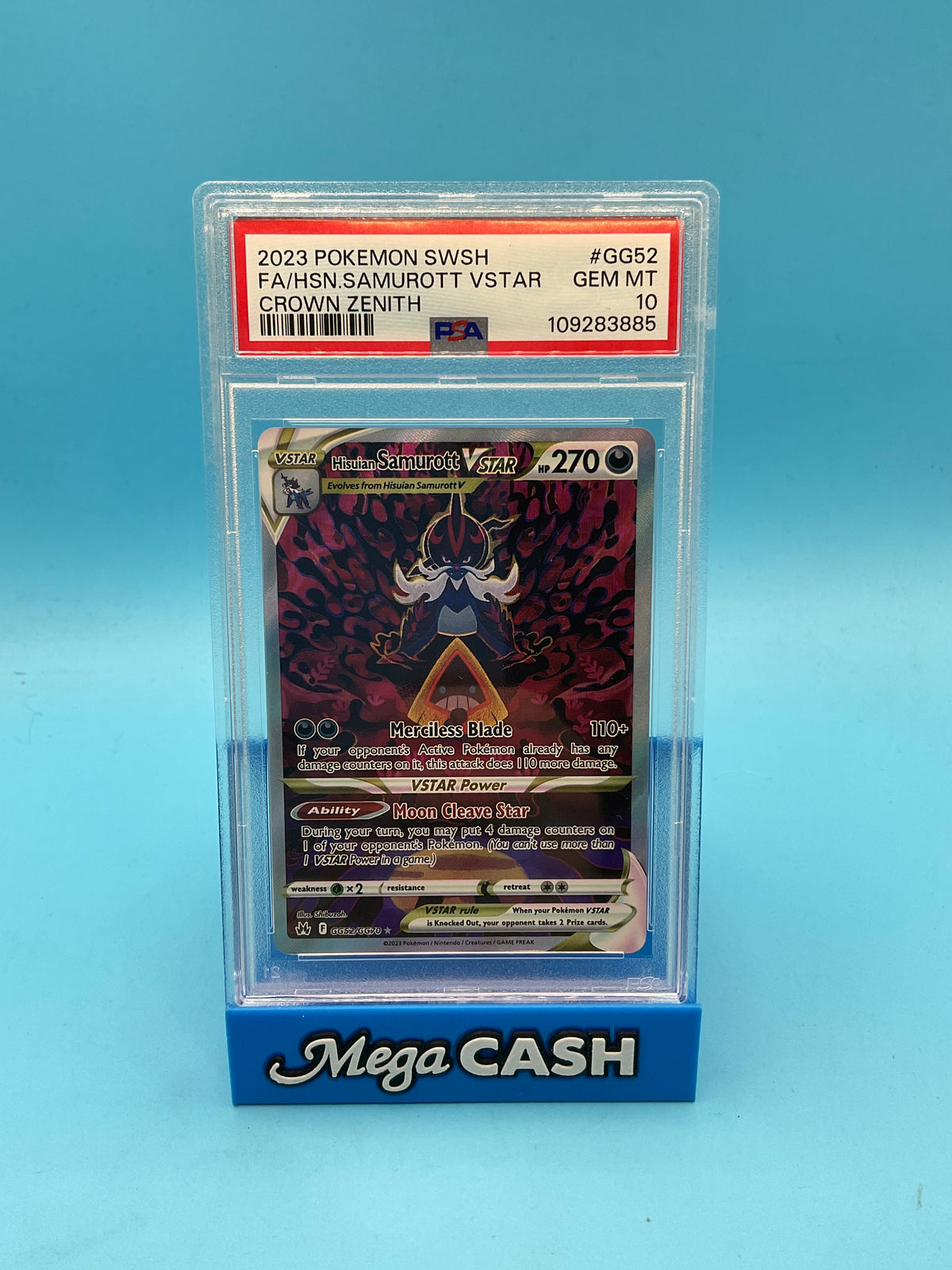PSA 10 HISUIAN SAMUROTT VSTAR GG52