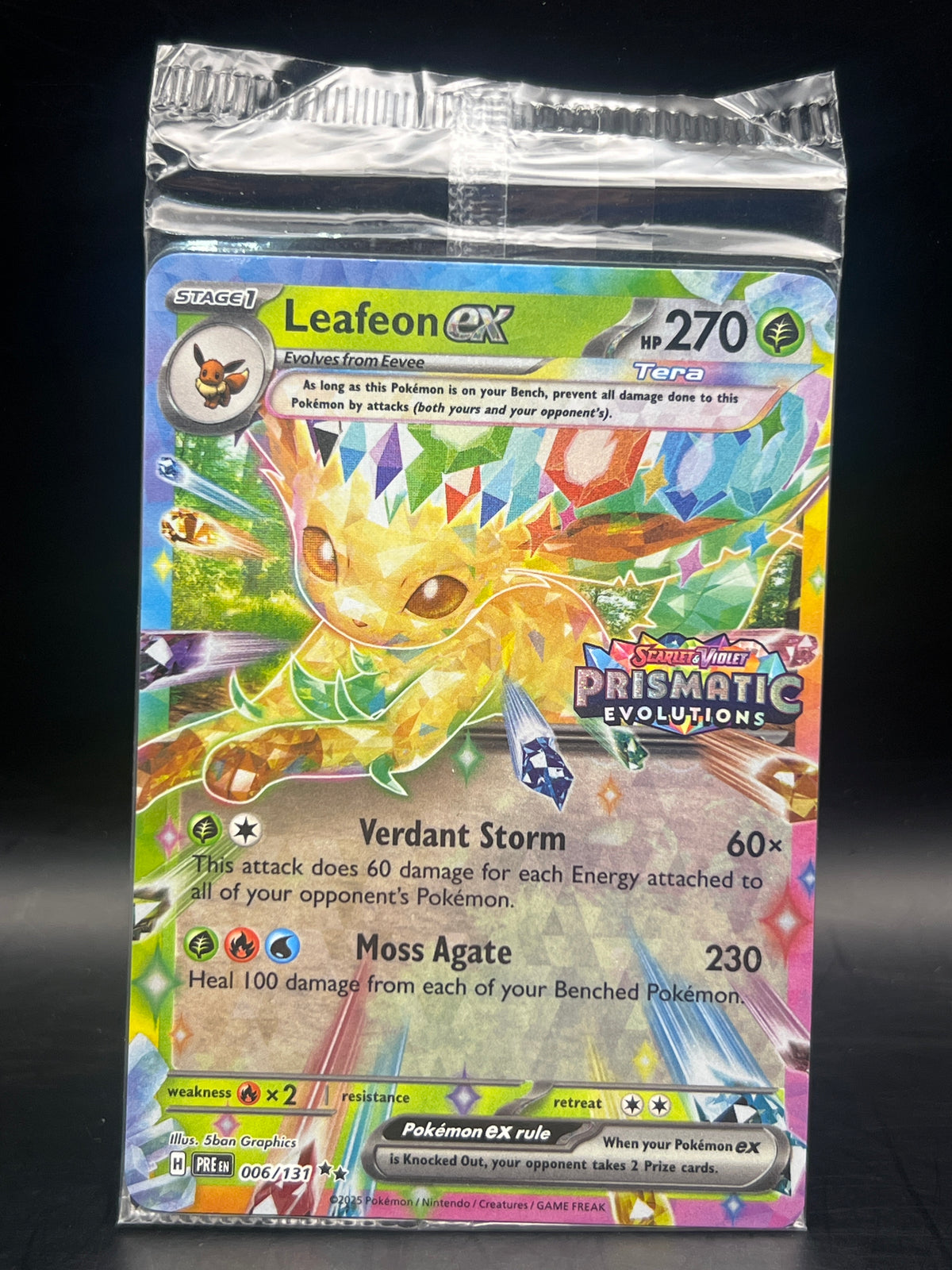 Leafeon EX 006/131 Prismatic Evolutions Stamped Promo