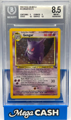 Pokémon - BGS 8.5 Gengar Holo 5/62 Fossil