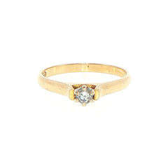 18ct Yellow Gold Diamond Solitaire Ring