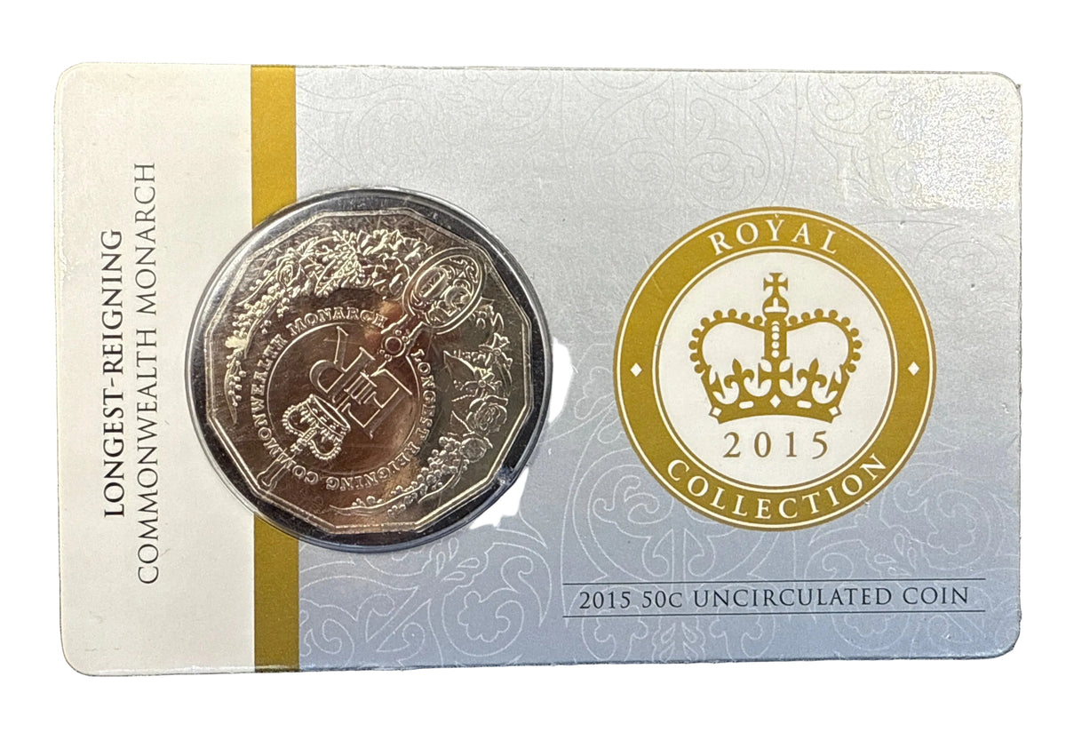 Longest-Reigning Commonwealth Monarch - 2015 Uncirculated 50c Coin
