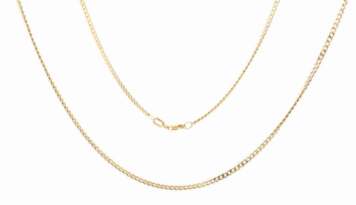 9ct Yellow Gold Curb Chain Necklace