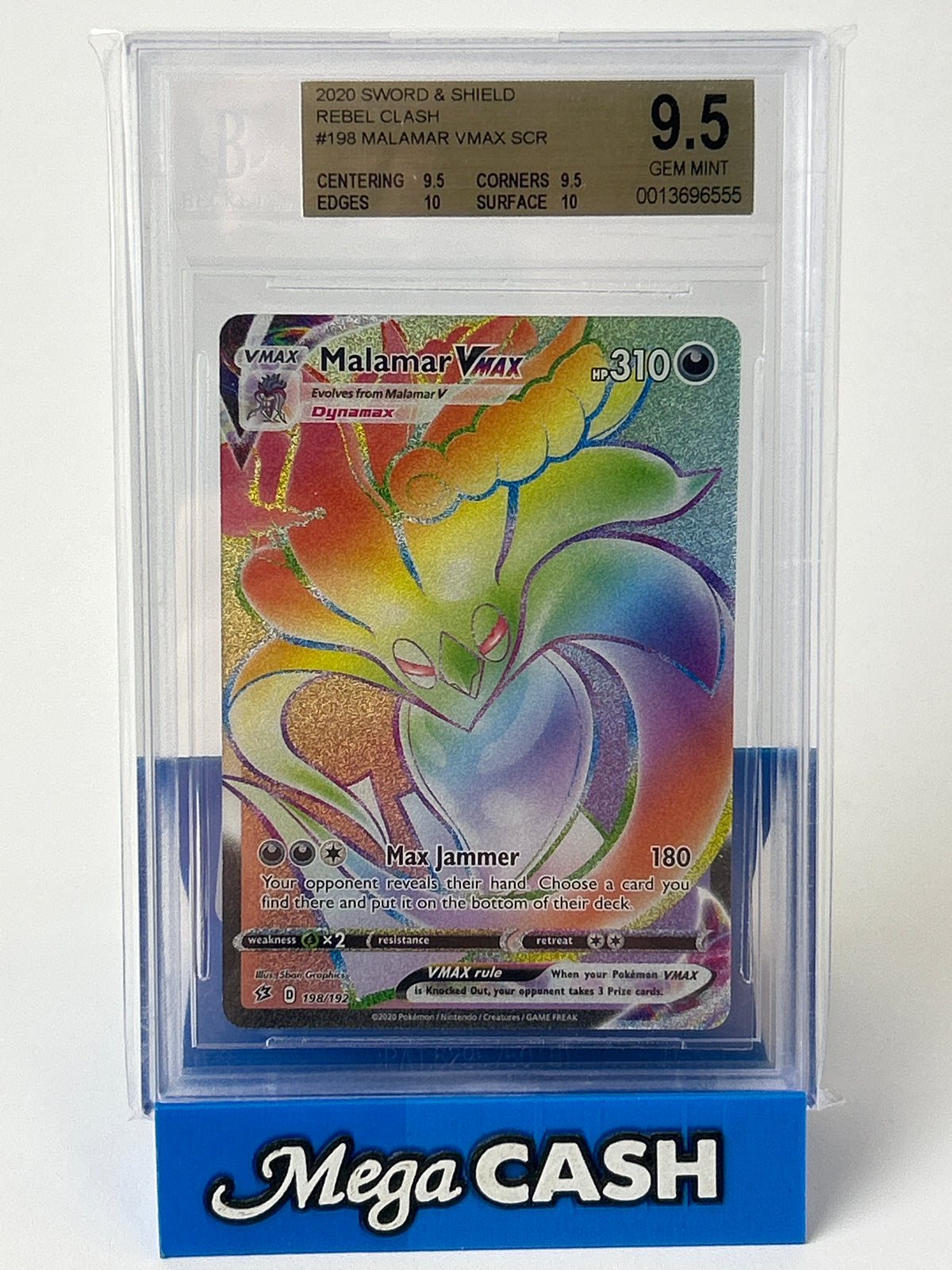 Pokemon Malamar VMAX 198/192 - BCG 9.5