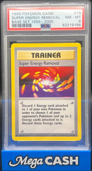 Pokémon - PSA 8 Super Energy Removal 29/102 Base Set Unlimited