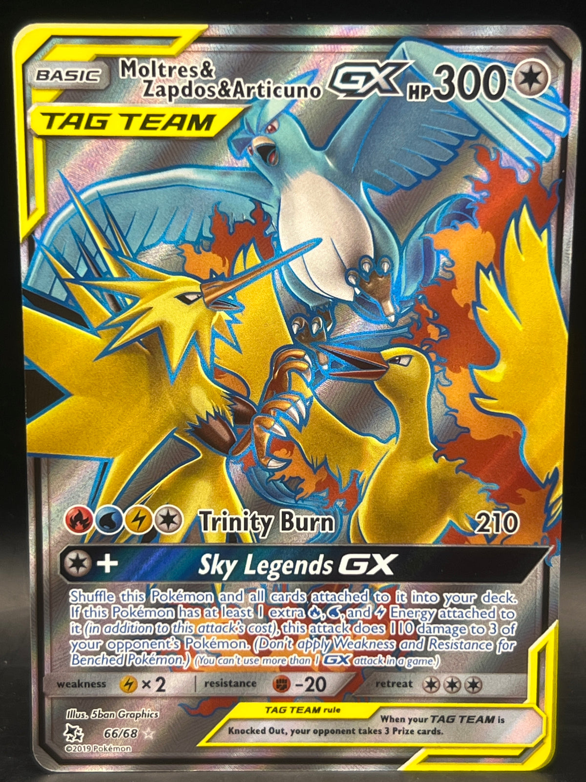 Moltres Zapdos Articuno GX 66/68 Hidden Fates