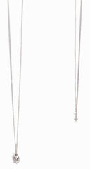 9ct White Gold Lab Grown Diamond Halo Pendant Necklace
