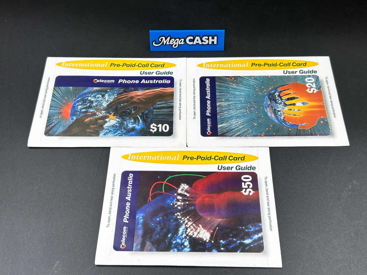 International Telecom Pre-Paid-Call Card - $10/$20/$50 - 3 Card Set