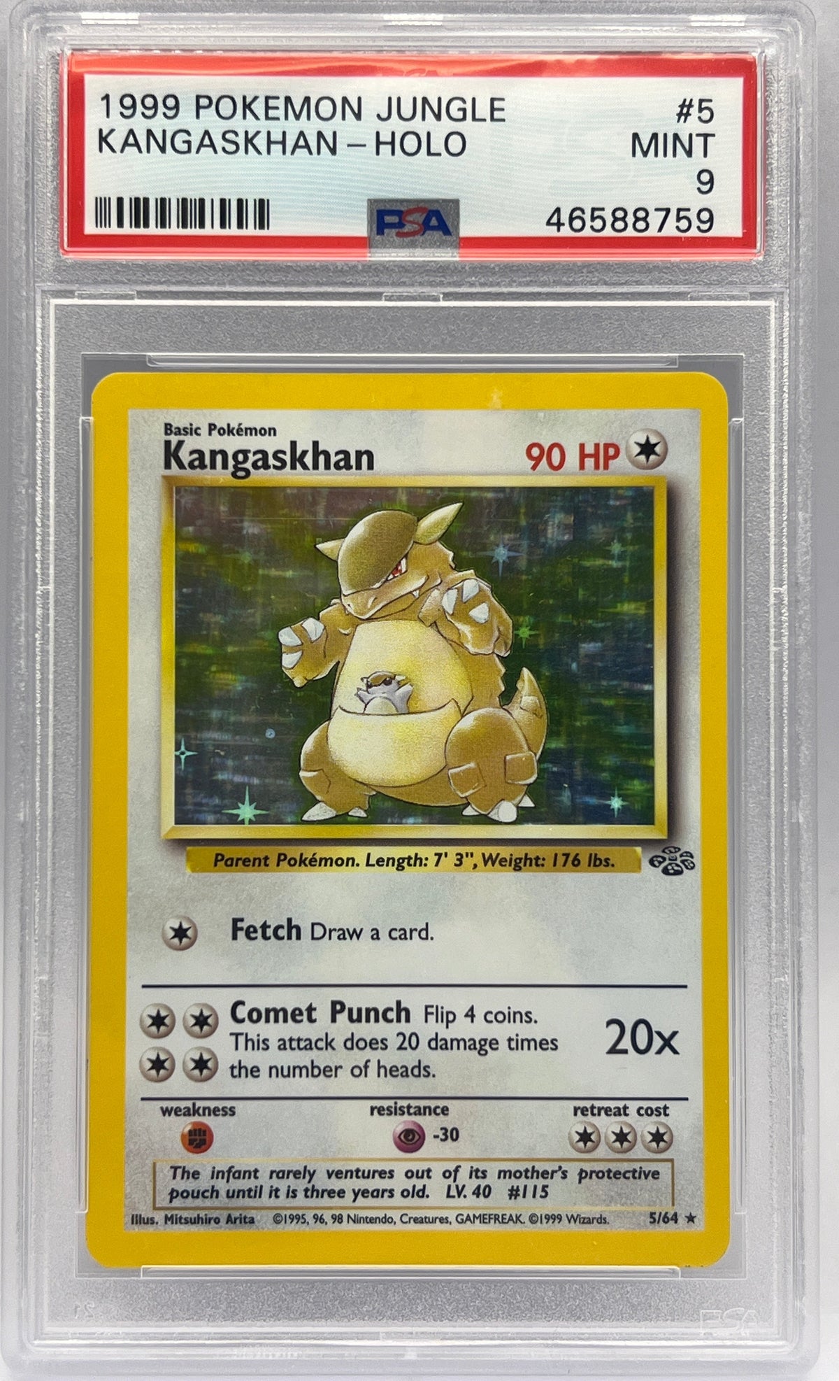 Pokémon - Kangaskhan Holo 5/64 Jungle PSA 9
