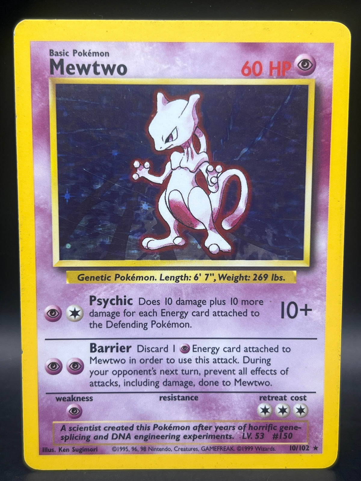 Mewtwo Holo 10/102 Base Set Unlimited