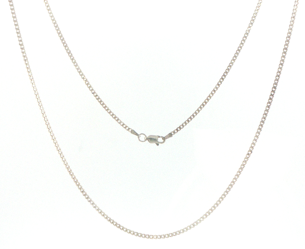 Silver 925 Classic Flat Curb Chain Necklace