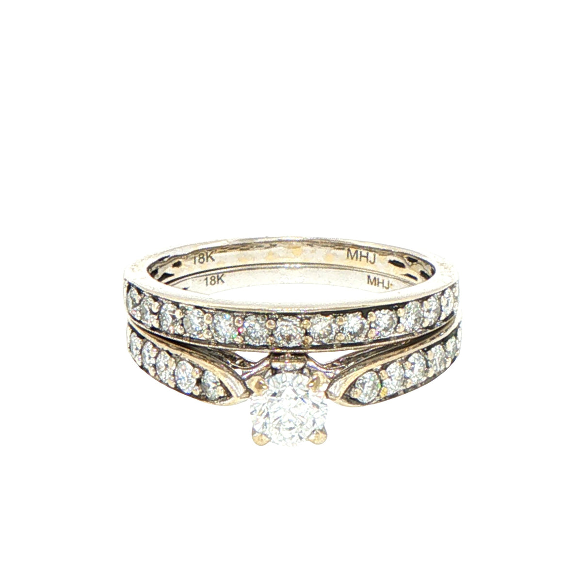 18ct White Gold Diamond Bridal Ring Set