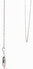 18ct White Gold Pear-Shaped Opal and Diamond Halo Pendant Necklace
