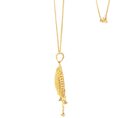 22ct Yellow Gold Ornate Filigree Pendant Necklace